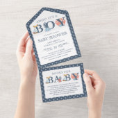 Ahoy Es ist eine Baby-Kinderdusche All In One Einladung (Abreißen)