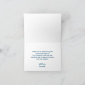 Ahoy Es ist eine Baby-Kinderdusche Dankeskarte (Innenseite)