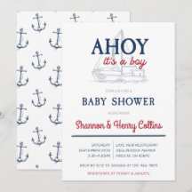 Ahoy Es ist eine Baby-Kinderdusche