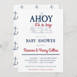 Ahoy Es ist eine Baby-Kinderdusche Einladung