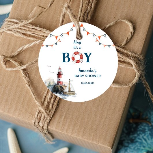 Ahoy Es ist eine Baby-Kinderdusche Geschenkanhänger