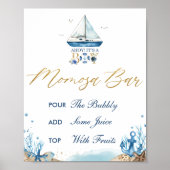 Ahoy Es ist eine Baby-Kinderdusche Momosa Bar Poster (Vorne)