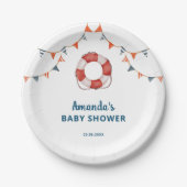 Ahoy Es ist eine Baby-Kinderdusche Pappteller (Vorderseite)