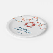 Ahoy Es ist eine Baby-Kinderdusche Pappteller (Schrägansicht)