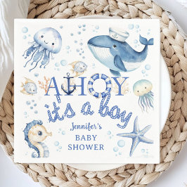 Ahoy Es ist eine Baby-Kinderdusche Serviette