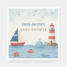 Ahoy Es ist eine Baby-Kinderdusche Serviette