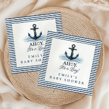 Ahoy Es ist eine Baby Nautical Navy Blue Baby Dusc