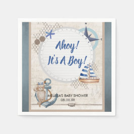 Ahoy es ist eine Baby-Wassersport-Babydusche Serviette