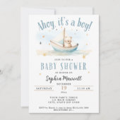 Ahoy Es ist eine Babydusche für Boy Nautical Sailb Einladung (Vorderseite)