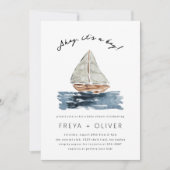 Ahoy Es ist eine Babydusche mit Kinderschiff Einladung (Vorderseite)