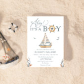 Ahoy Es ist eine Babydusche mit Kinderschiff Einladung