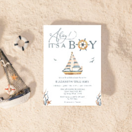 Ahoy Es ist eine Babydusche mit Kinderschiff Einladung