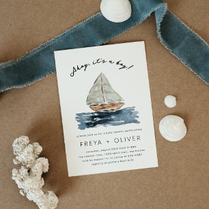 Ahoy Es ist eine Babydusche mit Kinderschiff Einladung