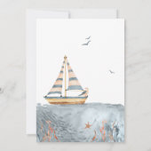 Ahoy Es ist eine Babydusche mit Kinderschiff Einladung (Rückseite)