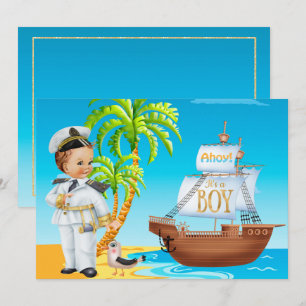 Ahoy Es ist eine Boy Baby Dusche Einladung