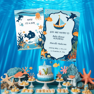 "Ahoy! Es ist eine Boy_ Baby Dusche Einladung