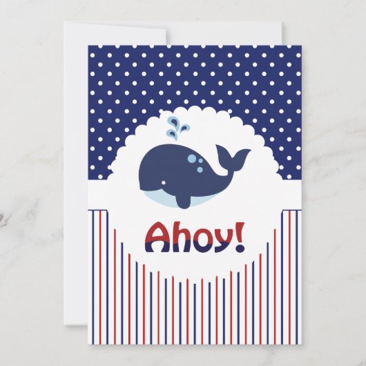 Ahoy Es ist eine Boy Baby Dusche Einladung (Vorderseite)