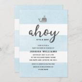 Ahoy Es ist eine Boy Baby Shower Einladung (Vorne/Hinten)