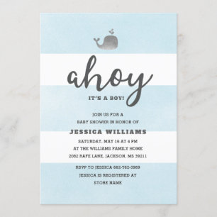 Ahoy Es ist eine Boy Baby Shower Einladung