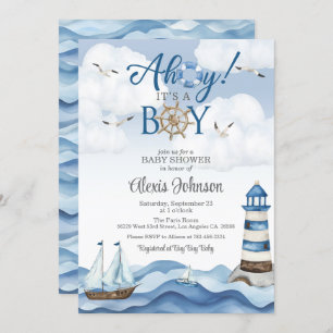 Ahoy es ist eine Boy Baby Shower Einladung