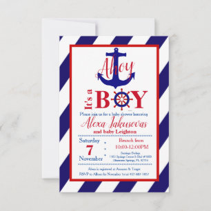 Ahoy! Es ist eine Boy Baby Shower Einladung