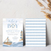 Ahoy Es ist eine Boy Nautical Baby Shower Einladun Einladung