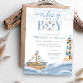 Ahoy Es ist eine Boy Nautical Baby Shower Einladun Einladung