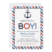 Ahoy Es ist eine Boy Nautical Baby Shower Einladun