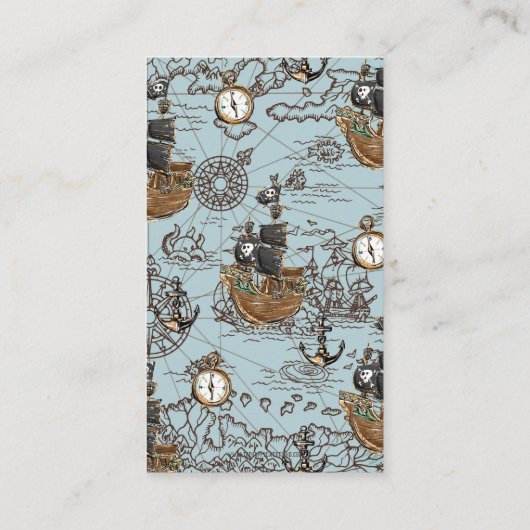 Ahoy Es ist eine Boy Pirate Baby Dusche bringen ei Begleitkarte (Rückseite)