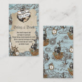 Ahoy Es ist eine Boy Pirate Baby Dusche bringen ei Begleitkarte (Vorne/Hinten)