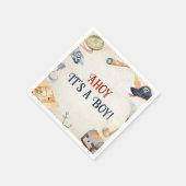 Ahoy Es ist eine Boy Pirate Baby Dusche Serviette (Ecke)