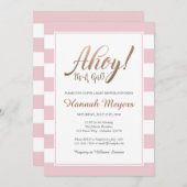 Ahoy! Es ist eine Einladung für ein Baby-Kindermäd (Vorne/Hinten)