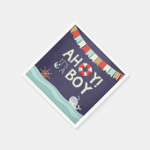 Ahoy Es ist eine junge Dusche Napkins Ocean Nautic Serviette (Ecke)