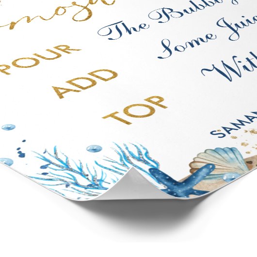 Ahoy Es ist Twin Boy Nautical Baby Dusche Momosa B Poster (Ecke)