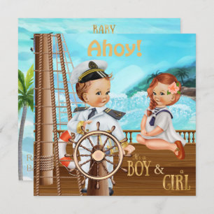 Ahoy Es sind Zwillinge Einladung