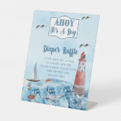 Ahoy ist ein Baby-Duschdusche Windelwaschmaschine Sockelschild (Vorderseite)