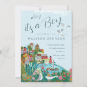 Ahoy ist ein Baby-Dusche-Party Einladung (Vorderseite)