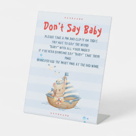 Ahoy ist ein Baby-Duschspiel Sockelschild