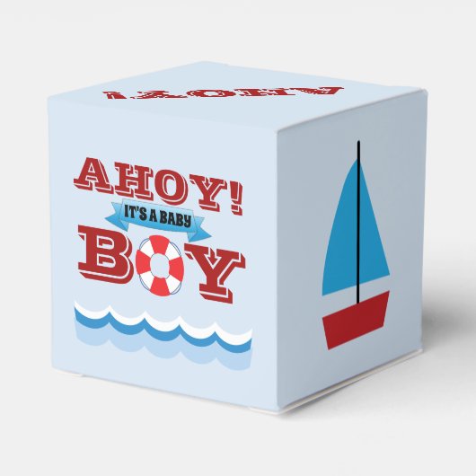 Ahoy ist ein Baby-Junge Geschenkschachtel (Rückseite)