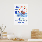 Ahoy ist ein Baby-nautical-Baby-Dusche Begrüßungsz Poster (Küche)