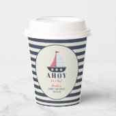 Ahoy ist ein Baby Nautical Baby Shower Paper Cups Pappbecher (Vorderseite)