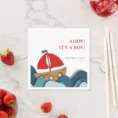 Ahoy ist ein Baby Nautical Boy Baby Dusche Serviette (Beispiel)