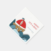 Ahoy ist ein Baby Nautical Boy Baby Dusche Serviette (Ecke)