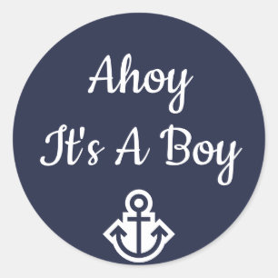 Ahoy ist ein Boy Anchor Sticker
