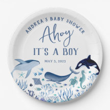 Ahoy ist ein Boy Blue unter der Sea Baby Dusche