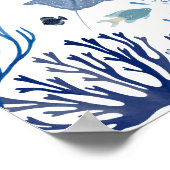 Ahoy ist ein Boy Blue unter der Sea Baby Dusche Poster (Ecke)