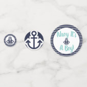 Ahoy ist ein Junge Anker individuell anpassbare Ko Konfetti (Vorderseiten)