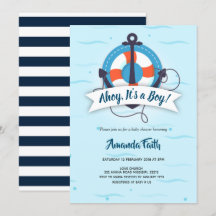 Ahoy ist ein Junge Anker nautical Baby Shower