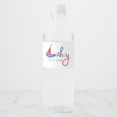 Ahoy ist ein Junge! Babyduschetiketten Wasserflaschenetikett (Vorderseite)