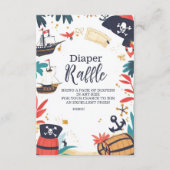 Ahoy ist ein Junge Pirate Schiff Nautical Diapper  Begleitkarte (Vorderseite)